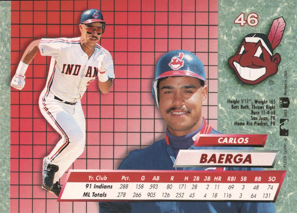 Carlos Baerga  baseball card collectible - Main Image 2