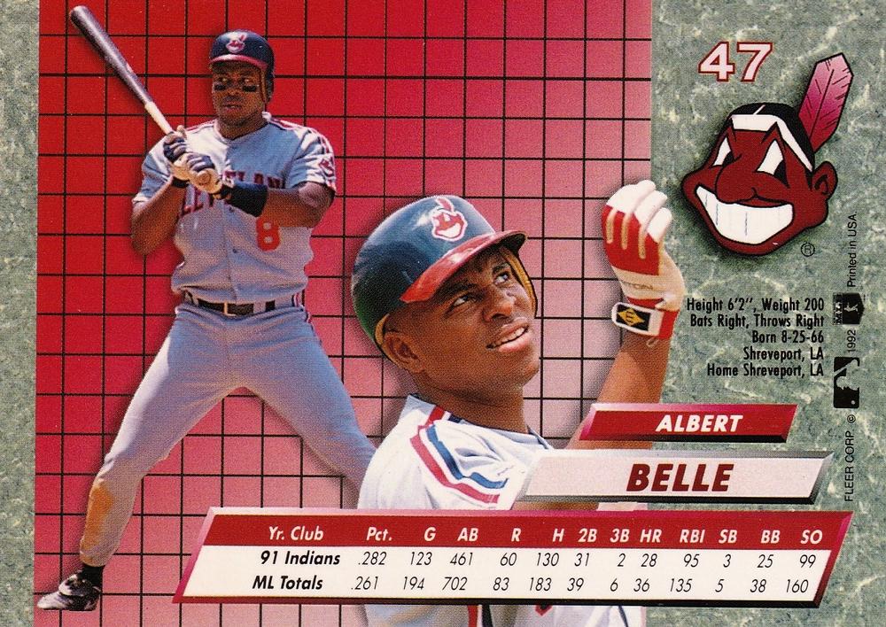 Albert Belle  baseball card collectible - Main Image 2