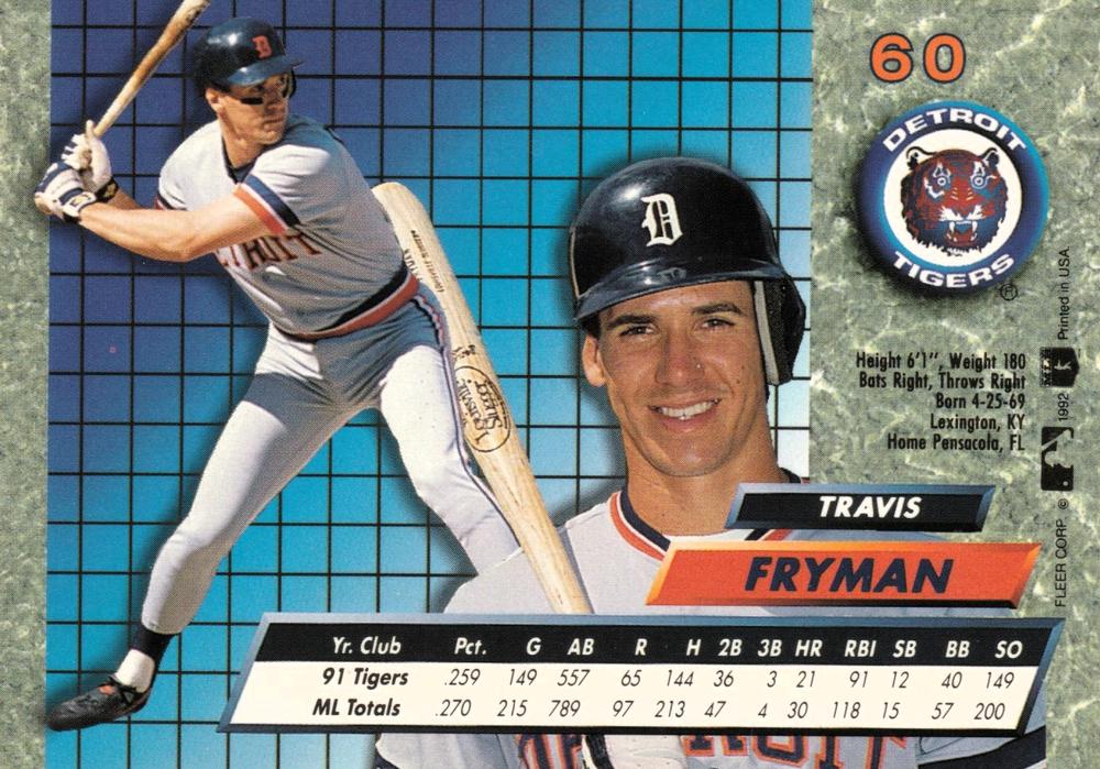 Travis Fryman  baseball card collectible - Main Image 2