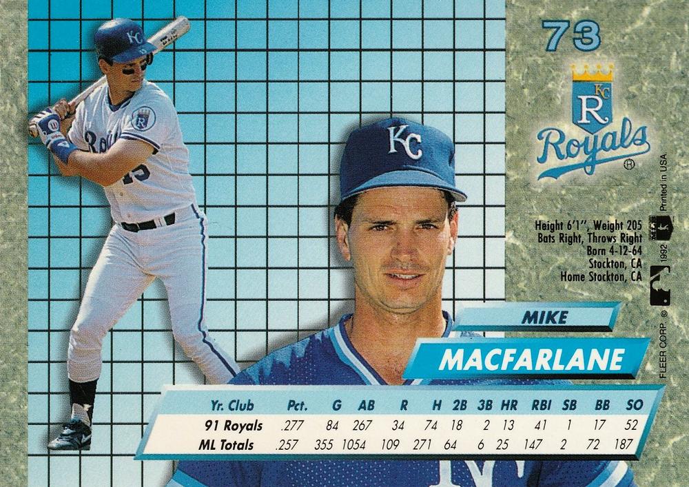 Mike Macfarlane  baseball card collectible - Main Image 2