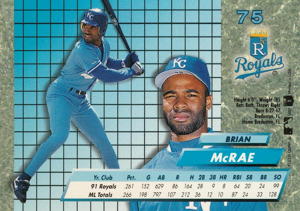 Brian McRae  baseball card collectible - Main Image 2