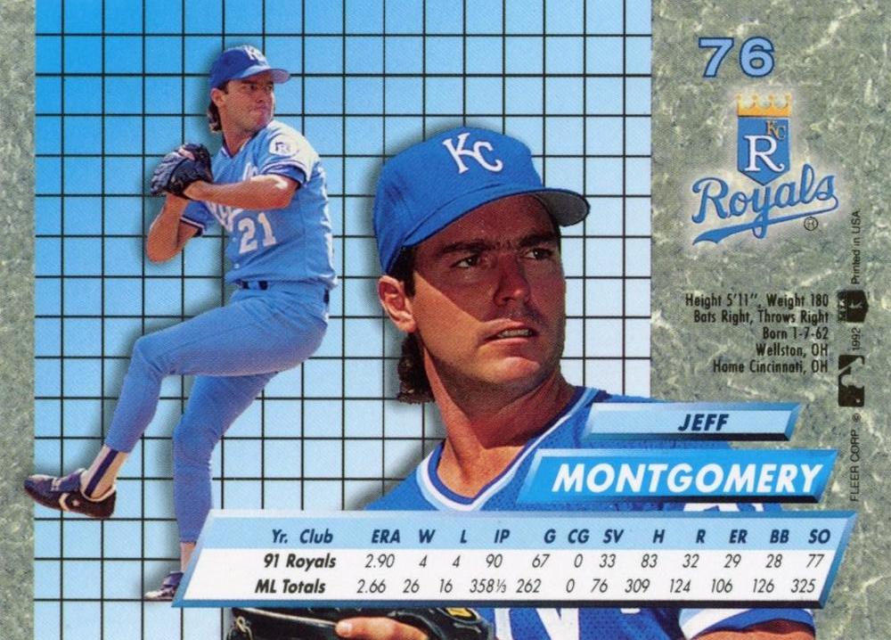 Jeff Montgomery  baseball card collectible - Main Image 2