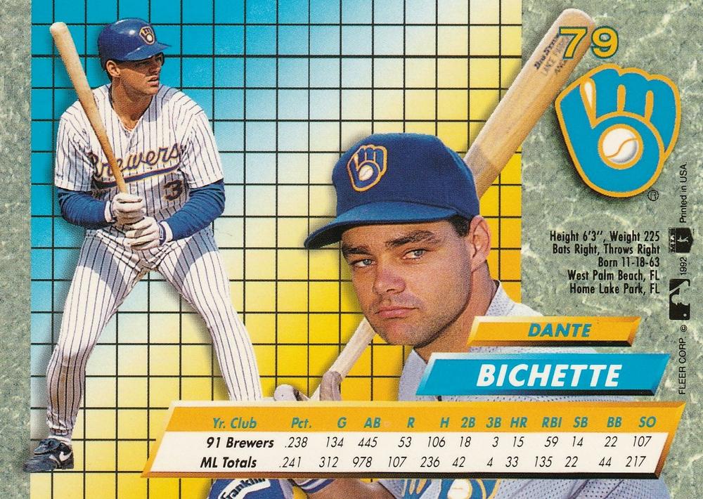 Dante Bichette  baseball card collectible - Main Image 2