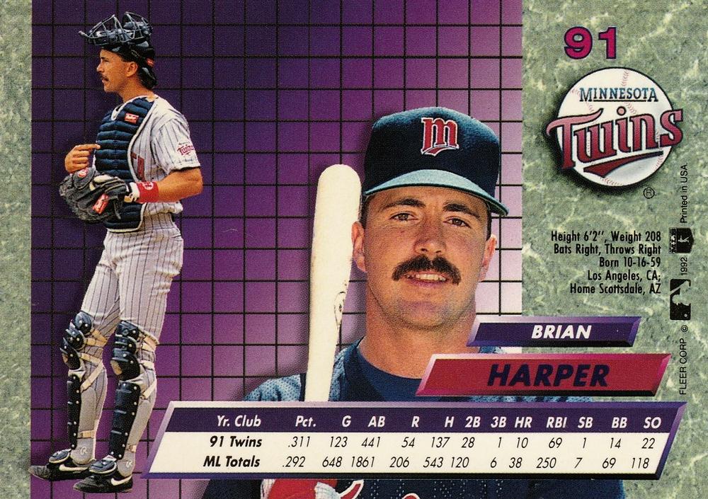 Brian Harper  baseball card collectible - Main Image 2