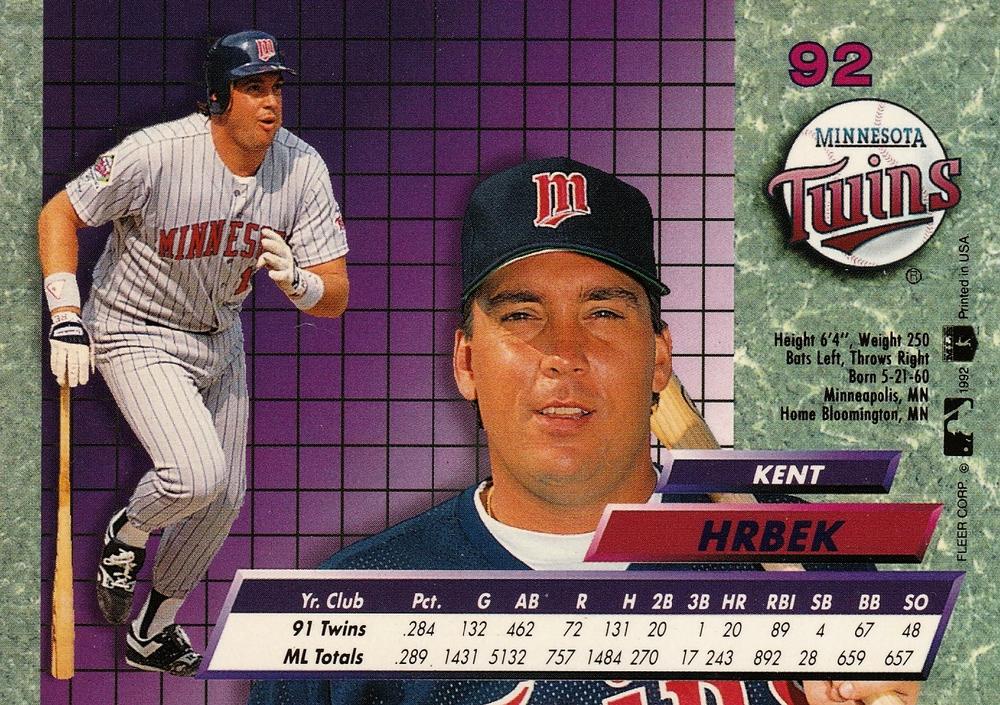 Kent Hrbek  baseball card collectible - Main Image 2