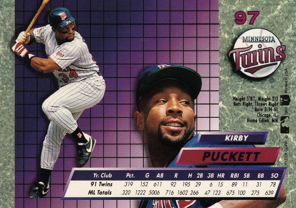 Kirby Puckett  baseball card collectible - Main Image 2