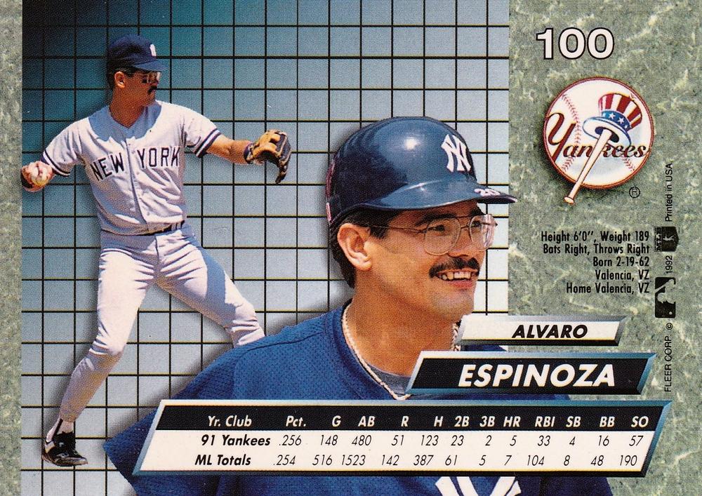 Alvaro Espinoza  baseball card collectible - Main Image 2