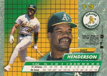 Dave Henderson  baseball card collectible - Main Image 2