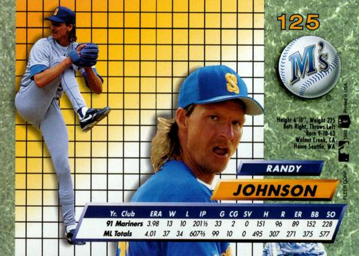 Randy Johnson  baseball card collectible - Main Image 2
