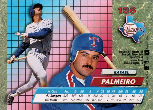 Rafael Palmeiro  baseball card collectible - Main Image 2