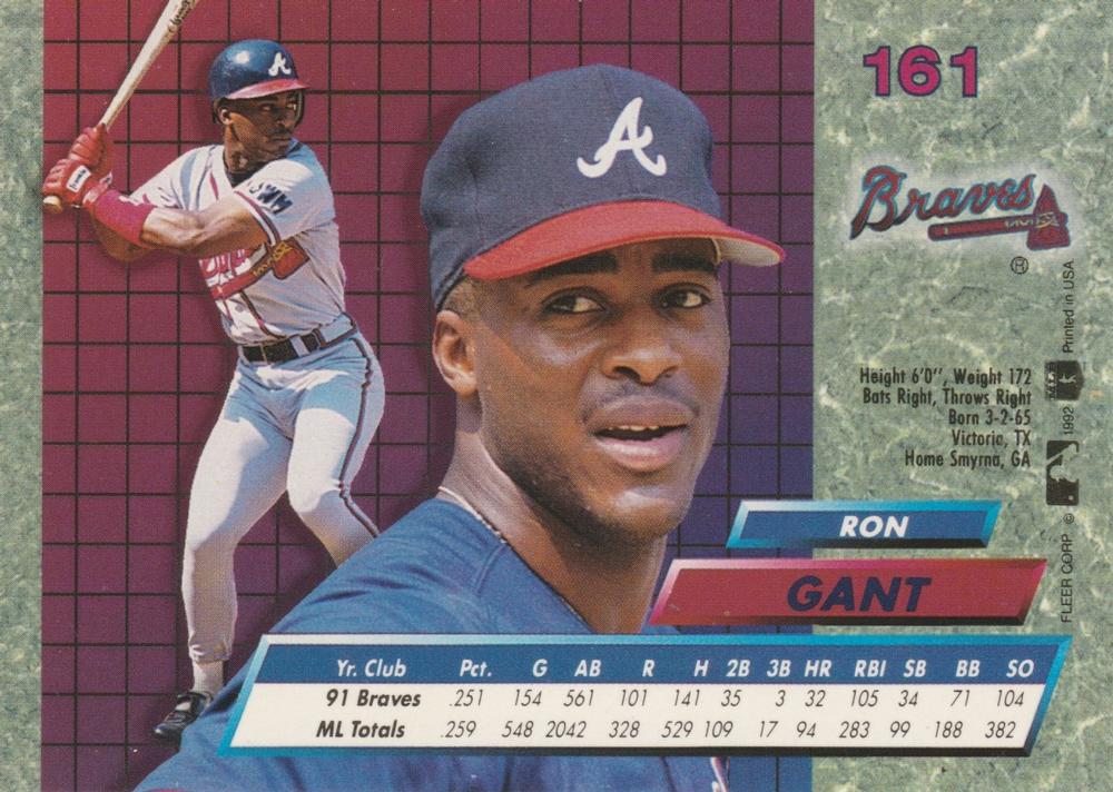 Ron Gant  baseball card collectible - Main Image 2