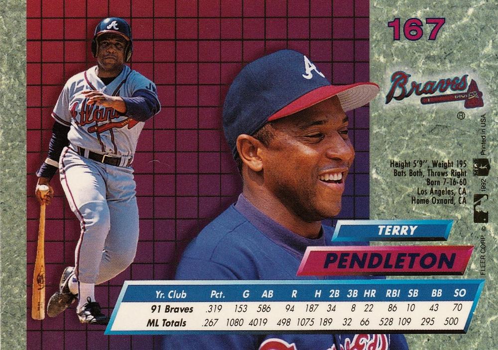 Terry Pendleton  baseball card collectible - Main Image 2