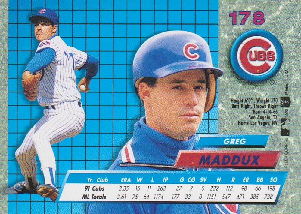 Greg Maddux  baseball card collectible - Main Image 2