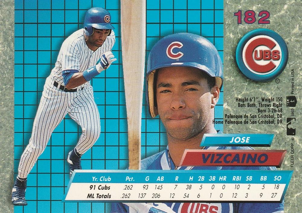 Jose Vizcaino  baseball card collectible - Main Image 2