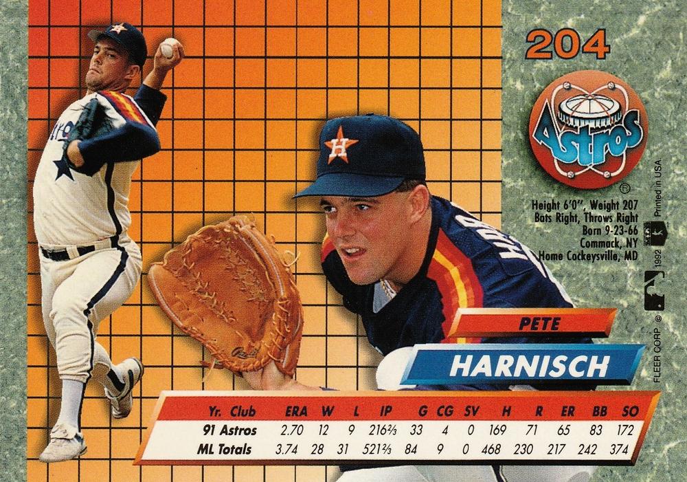 Pete Harnisch  baseball card collectible - Main Image 2