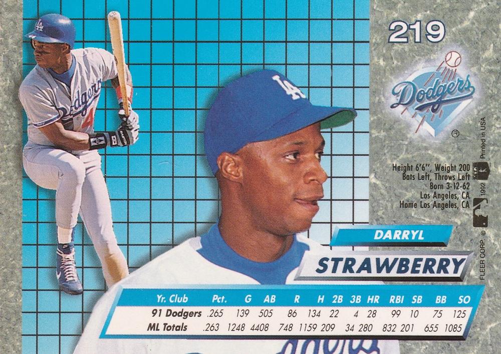 Darryl Strawberry  baseball card collectible - Main Image 2