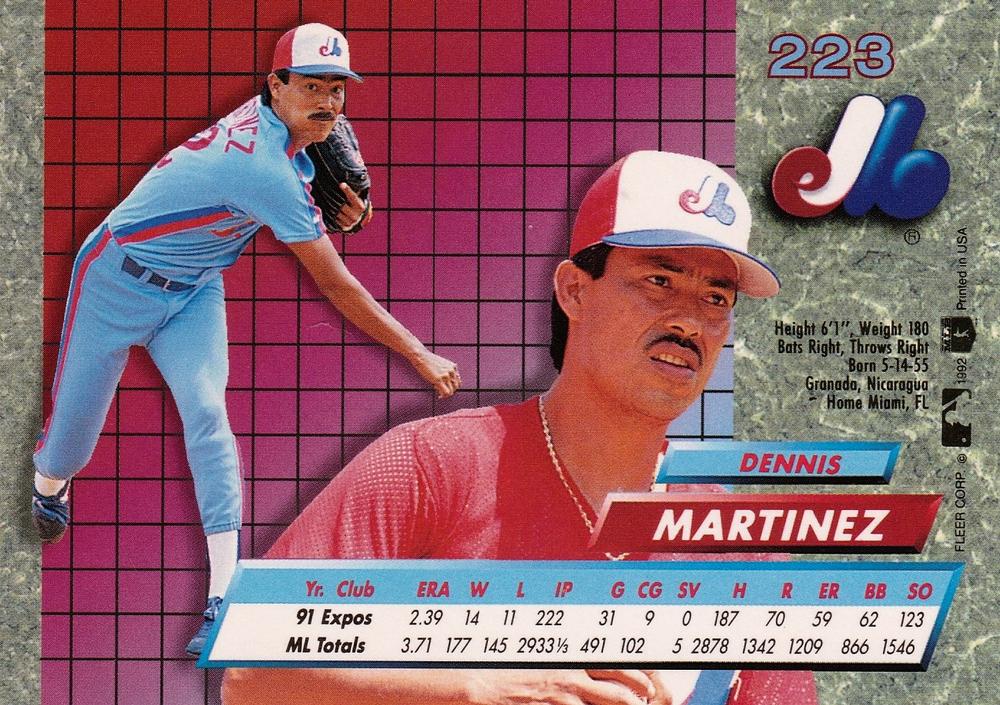 Dennis Martinez  baseball card collectible - Main Image 2