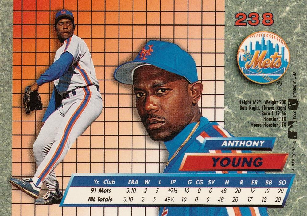 Anthony Young  baseball card collectible - Main Image 2