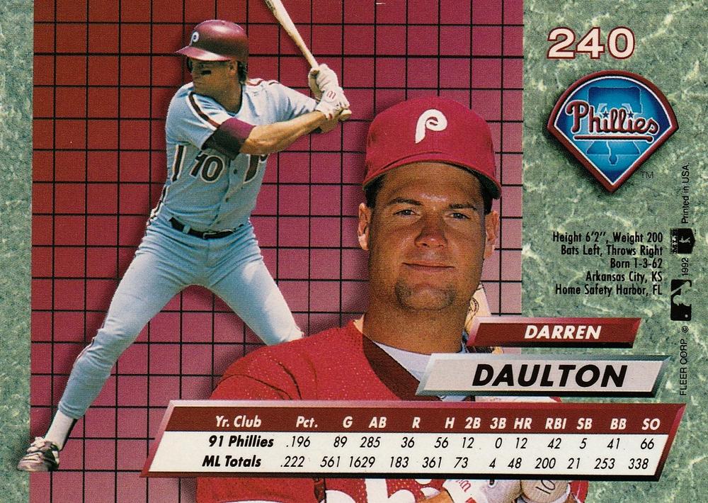 Darren Daulton  baseball card collectible - Main Image 2
