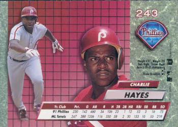 Charlie Hayes  baseball card collectible - Main Image 2