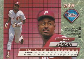 Ricky Jordan  baseball card collectible - Main Image 2