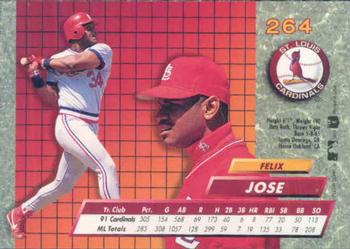 Felix Jose  baseball card collectible - Main Image 2