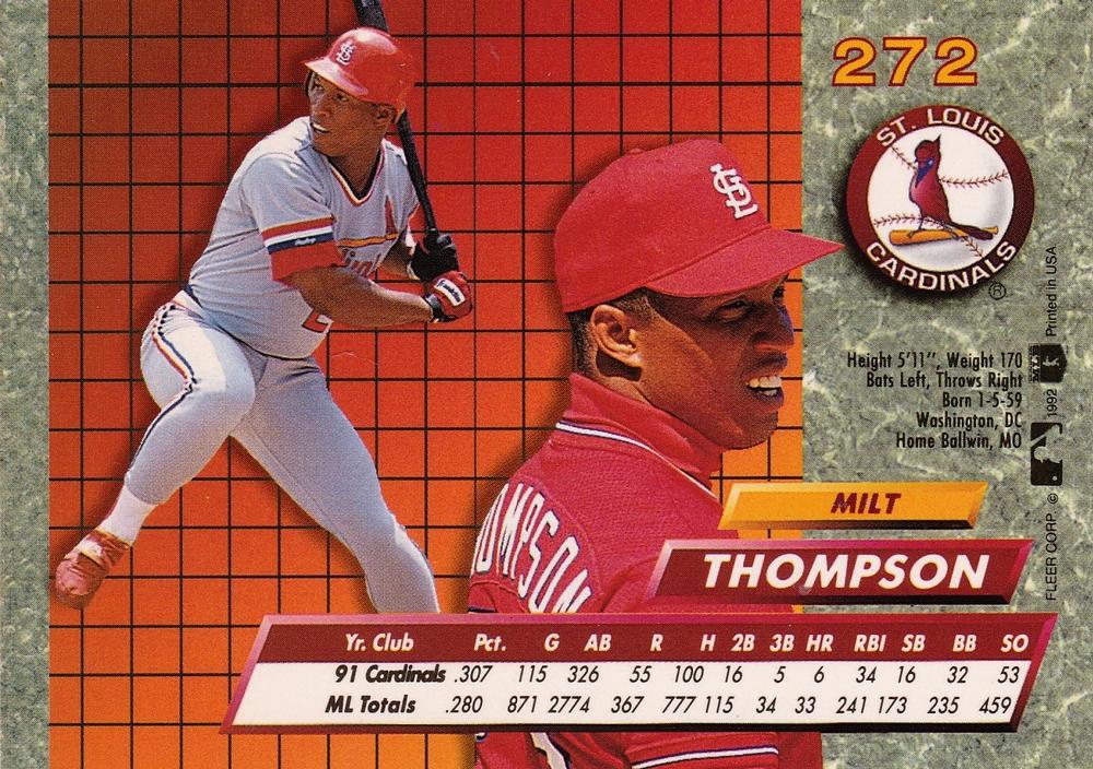 Milt Thompson  baseball card collectible - Main Image 2