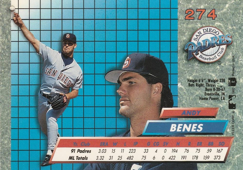 Andy Benes  baseball card collectible - Main Image 2