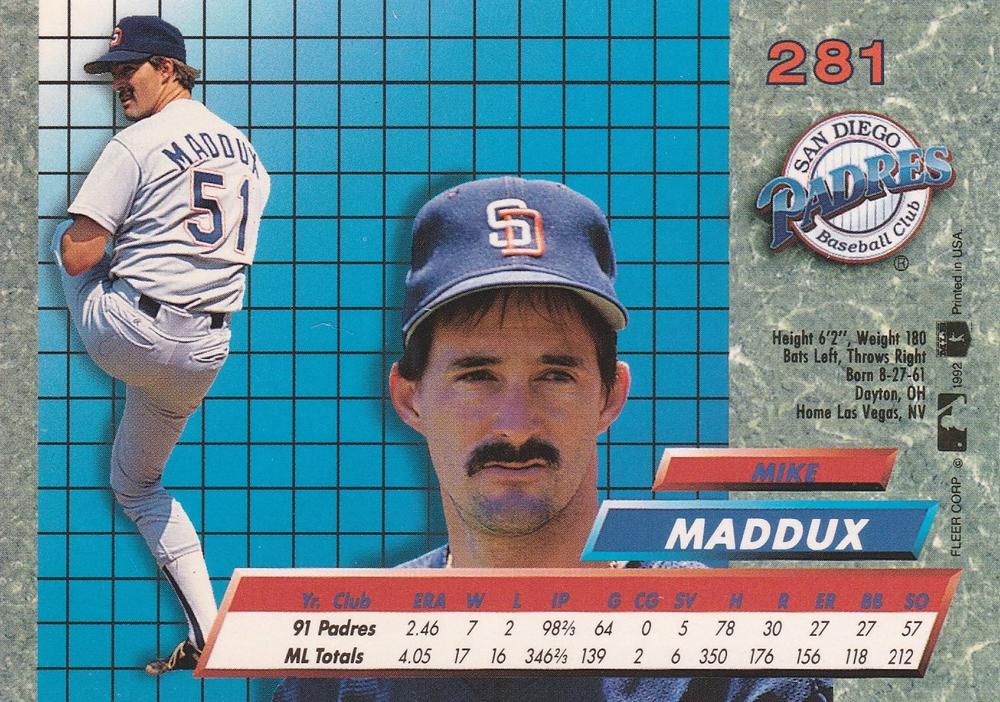 Mike Maddux  baseball card collectible - Main Image 2