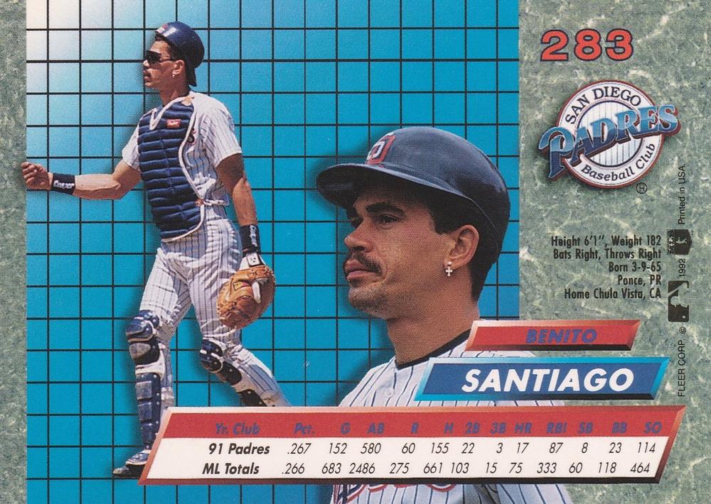 Benito Santiago  baseball card collectible - Main Image 2