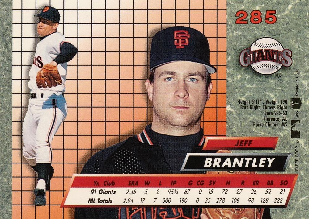 Jeff Brantley  baseball card collectible - Main Image 2