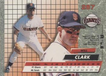 Will Clark  baseball card collectible - Main Image 2