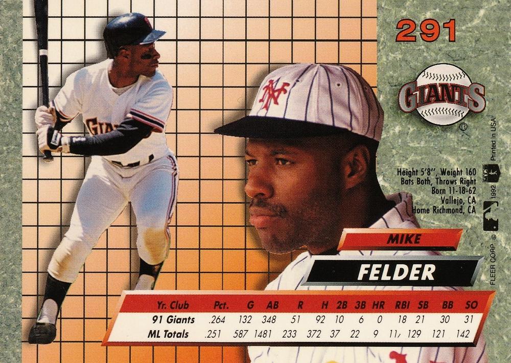 Mike Felder  baseball card collectible - Main Image 2