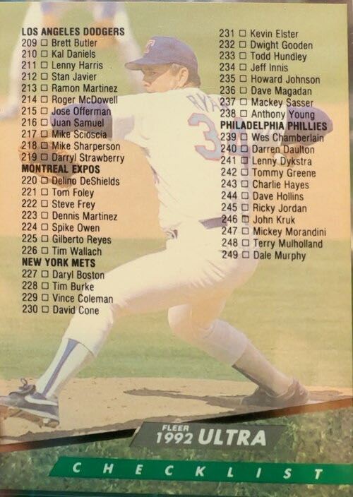 Checklist: 209-300  baseball card collectible - Main Image 3