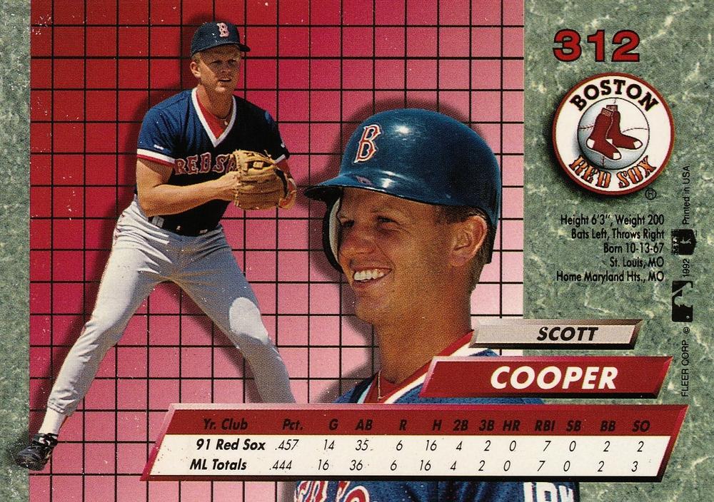 Scott Cooper  baseball card collectible - Main Image 2