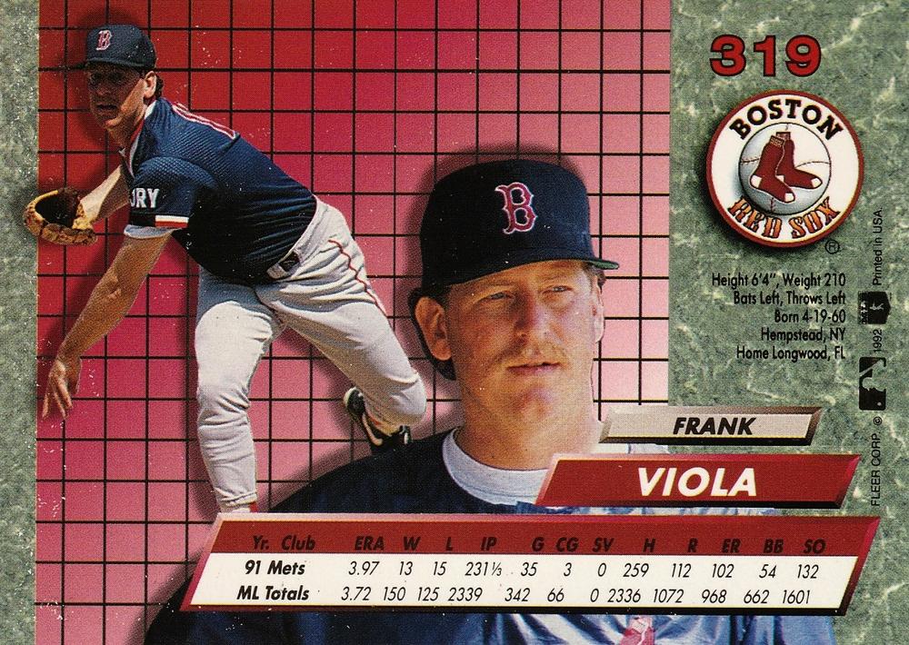 Frank Viola  baseball card collectible - Main Image 2