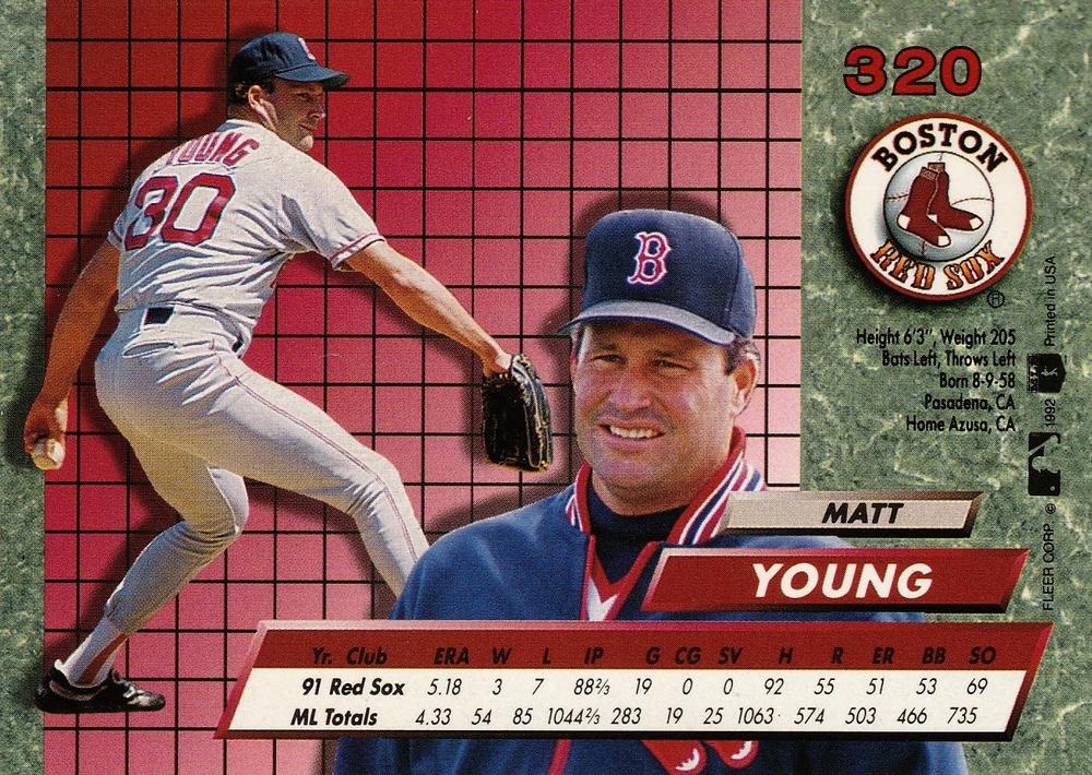 Matt Young  baseball card collectible - Main Image 2