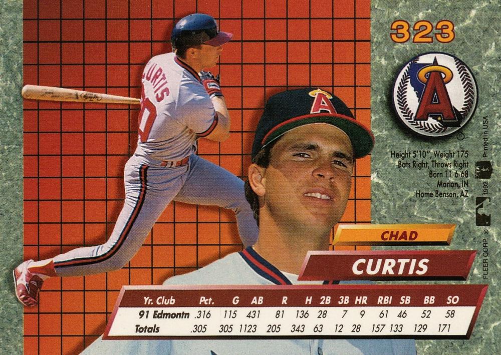 Chad Curtis  baseball card collectible - Main Image 2