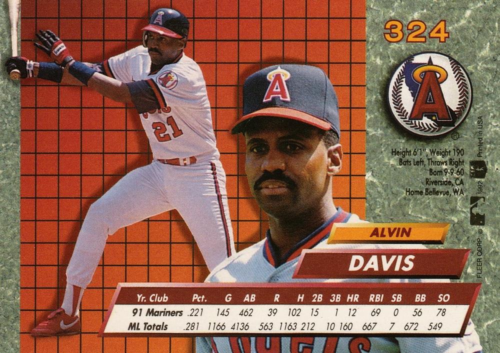 Alvin Davis  baseball card collectible - Main Image 2