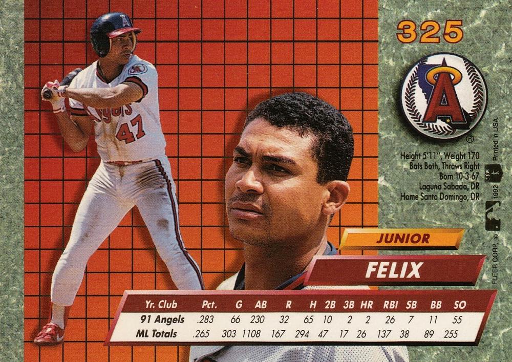 Junior Felix  baseball card collectible - Main Image 2