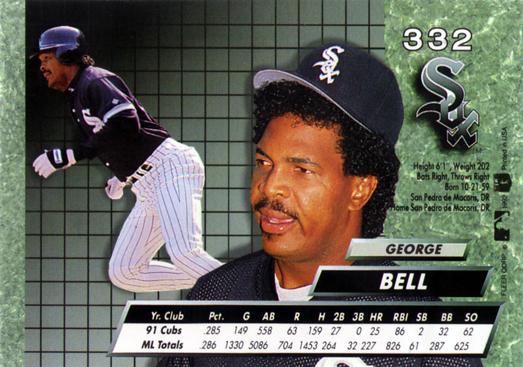 George Bell  baseball card collectible - Main Image 2