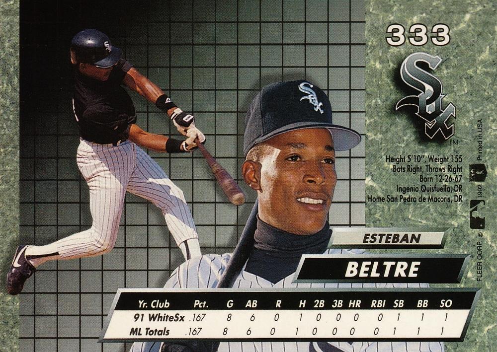 Esteban Beltre  baseball card collectible - Main Image 2