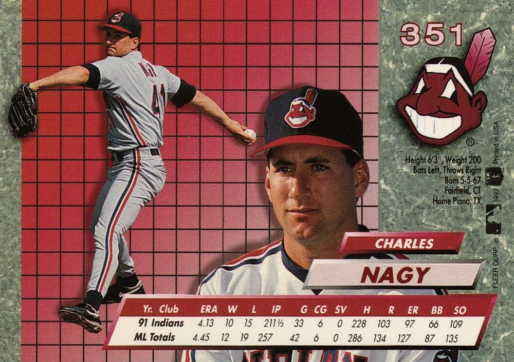 Charles Nagy  baseball card collectible - Main Image 2