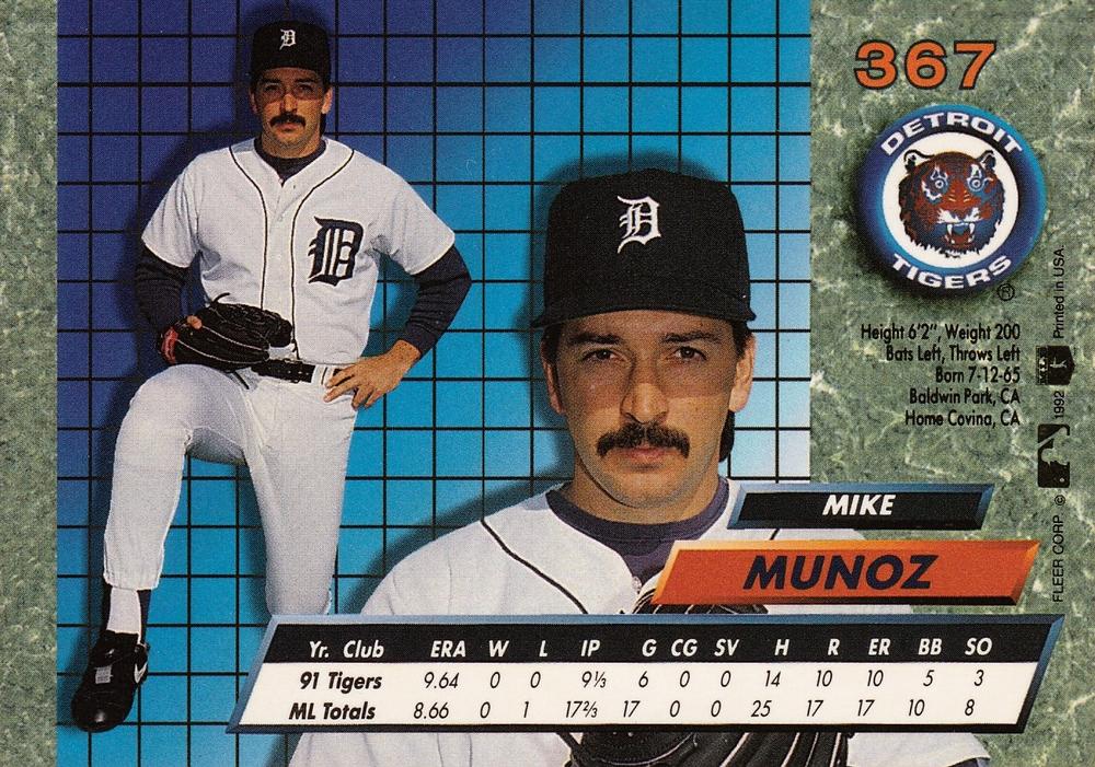 Mike Munoz  baseball card collectible - Main Image 2