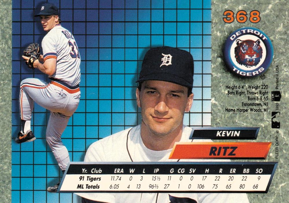 Kevin Ritz  baseball card collectible - Main Image 2
