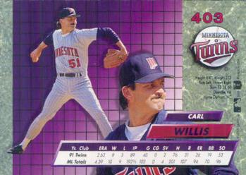 Carl Willis  baseball card collectible - Main Image 2