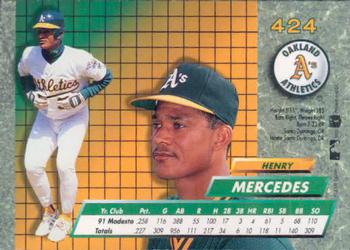 Henry Mercedes  baseball card collectible - Main Image 2