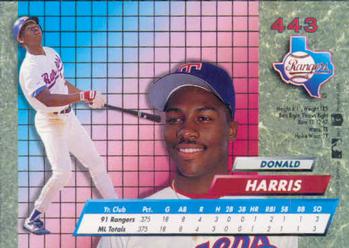 Donald Harris  baseball card collectible - Main Image 2