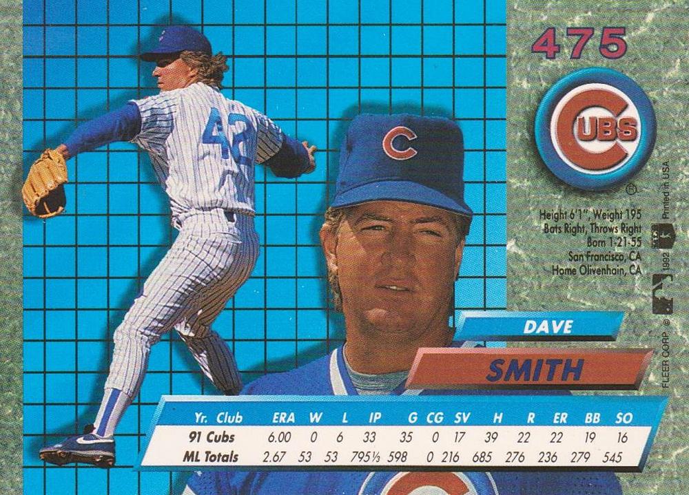 Dave Smith  baseball card collectible - Main Image 2