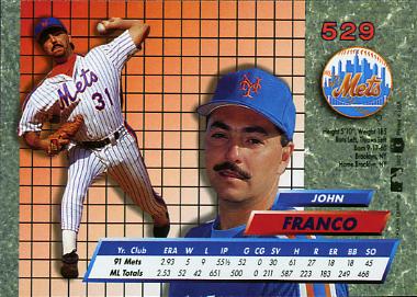 John Franco  baseball card collectible - Main Image 2